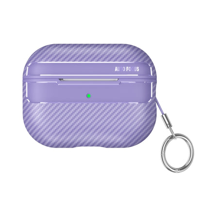 For AirPods Pro 2 Carbon Fiber Texture Anti-fall Earphone Protective Case(Purple) - For AirPods Pro 2 by buy2fix | Online Shopping UK | buy2fix