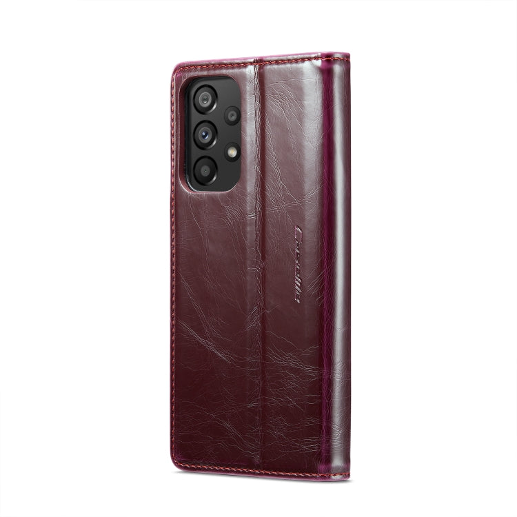 For Samsung Galaxy A53 CaseMe 003 Crazy Horse Texture Leather Phone Case(Wine Red) - Galaxy Phone Cases by CaseMe | Online Shopping UK | buy2fix