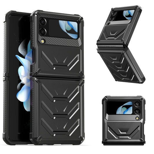 For Samsung Galaxy Z Flip4 5G SM-F721 Armored All-inclusive Shockproof Folding Phone Case(Black) - Galaxy Z Flip4 5G Cases by buy2fix | Online Shopping UK | buy2fix