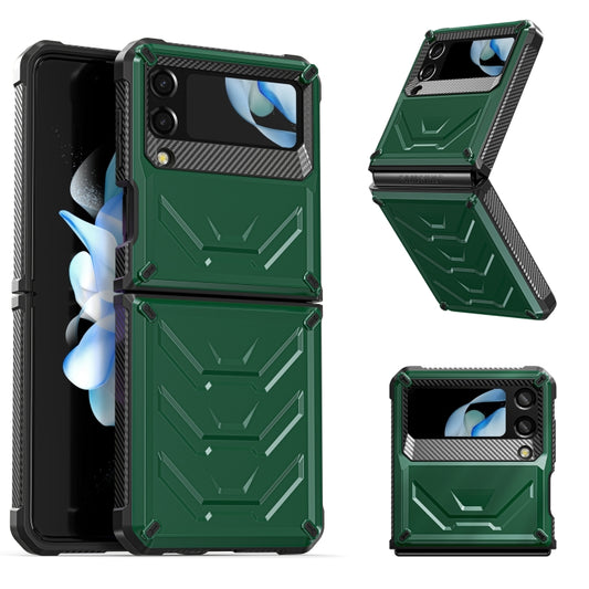 For Samsung Galaxy Z Flip4 5G SM-F721 Armored All-inclusive Shockproof Folding Phone Case(Green) - Galaxy Z Flip4 5G Cases by buy2fix | Online Shopping UK | buy2fix