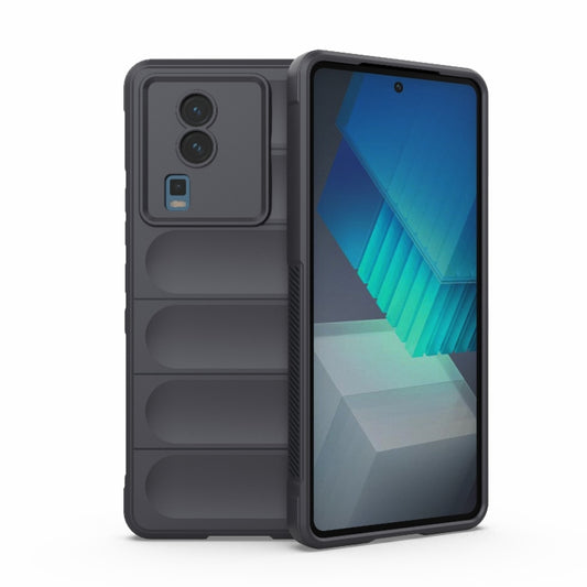 For vivo iQOO Neo7 Magic Shield TPU + Flannel Phone Case(Dark Grey) - vivo Cases by buy2fix | Online Shopping UK | buy2fix