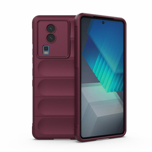 For vivo iQOO Neo7 Magic Shield TPU + Flannel Phone Case(Wine Red) - vivo Cases by buy2fix | Online Shopping UK | buy2fix