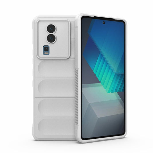 For vivo iQOO Neo7 Magic Shield TPU + Flannel Phone Case(White) - vivo Cases by buy2fix | Online Shopping UK | buy2fix