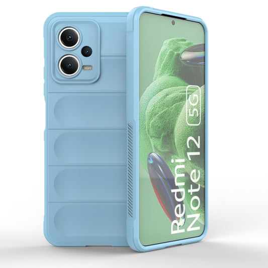 For Xiaomi Redmi Note 12 5G /  Note 12 5G India Magic Shield TPU + Flannel Phone Case(Light Blue) - Note 12 Cases by buy2fix | Online Shopping UK | buy2fix