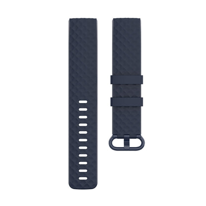 Color Buckle TPU Wrist Strap Watch Band for Fitbit Charge 4 / Charge 3 / Charge 3 SE, Size: S(Navy Blue) - Watch Bands by buy2fix | Online Shopping UK | buy2fix