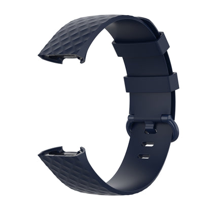 Color Buckle TPU Wrist Strap Watch Band for Fitbit Charge 4 / Charge 3 / Charge 3 SE, Size: S(Navy Blue) - Watch Bands by buy2fix | Online Shopping UK | buy2fix