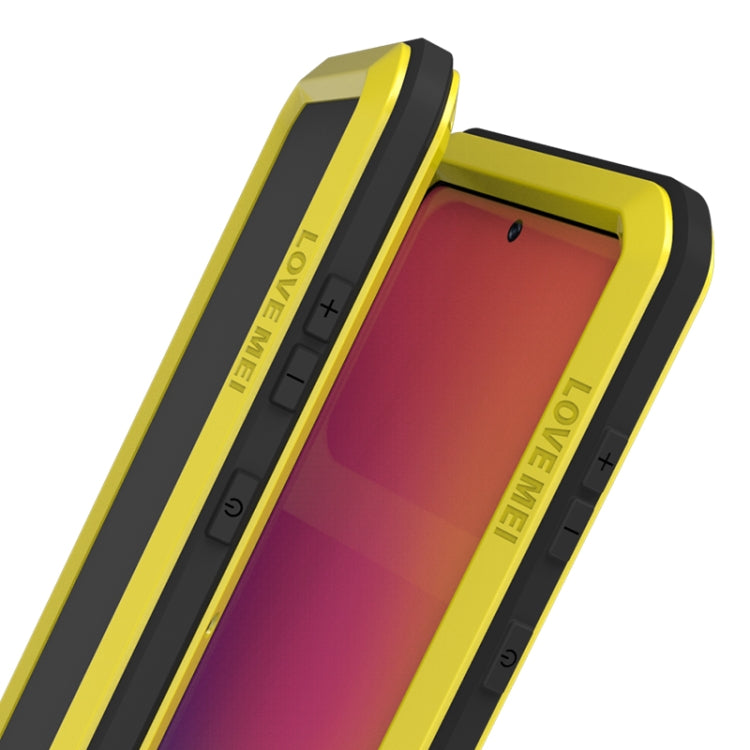 For Galaxy A71 LOVE MEI Metal Shockproof Waterproof Dustproof Protective Case(Yellow) - Galaxy Phone Cases by LOVE MEI | Online Shopping UK | buy2fix