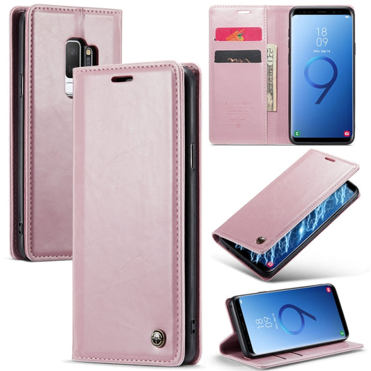 For Samsung Galaxy S9+ CaseMe 003 Crazy Horse Texture Leather Phone Case(Rose Gold) - Galaxy Phone Cases by CaseMe | Online Shopping UK | buy2fix