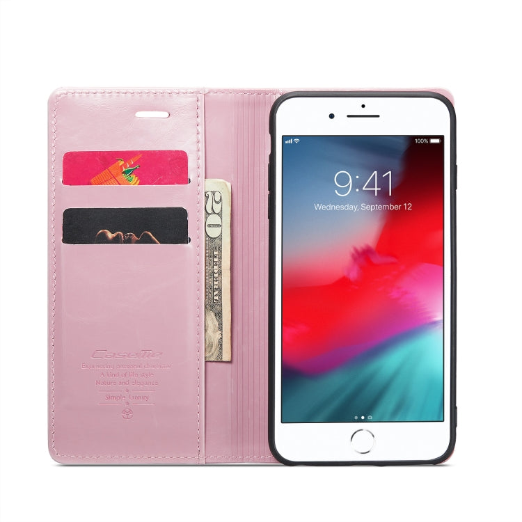 For iPhone 6 Plus/7 Plus/8 Plus CaseMe 003 Crazy Horse Texture Leather Phone Case(Rose Gold) - More iPhone Cases by CaseMe | Online Shopping UK | buy2fix