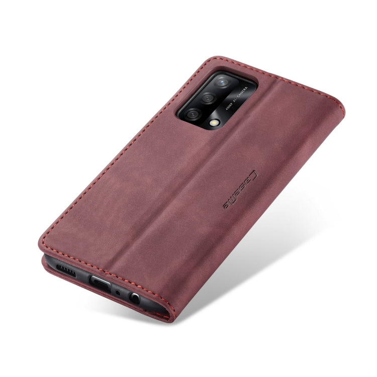 CaseMe 013 Multifunctional Horizontal Flip Leather Phone Case For OPPO F19/F19S/A74 4G/A95 4G/Reno6 Lite 4G Global(Wine Red) - OPPO Cases by CaseMe | Online Shopping UK | buy2fix