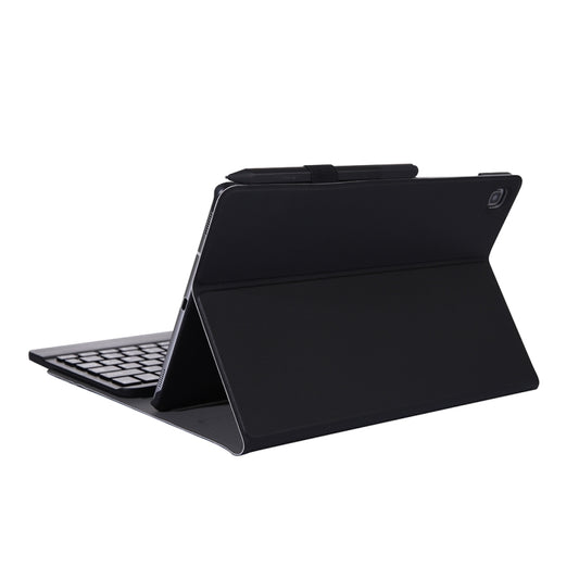 A610 For Galaxy Tab S6 Lite 10.4 P610 / P615 (2020) Bluetooth Keyboard Tablet Case with Stand & Elastic Pen Band(Black) - Samsung Keyboard by buy2fix | Online Shopping UK | buy2fix