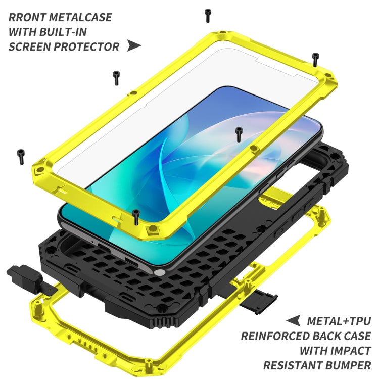 For Samsung Galaxy S23 5G R-JUST Life Waterproof Dustproof Shockproof Phone Case(Yellow) - Galaxy S23 5G Cases by R-JUST | Online Shopping UK | buy2fix