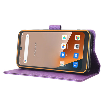 For Blackview BV5200 Diamond Texture Leather Phone Case(Purple) - More Brand by buy2fix | Online Shopping UK | buy2fix