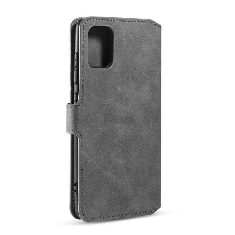 For Galaxy A31 DG.MING Retro Oil Side Horizontal Flip Case with Holder & Card Slots & Wallet(Grey) - Galaxy Phone Cases by DG.MING | Online Shopping UK | buy2fix