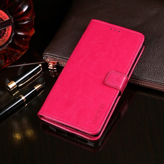 For Blackview A60 Pro idewei Crazy Horse Texture Horizontal Flip Leather Case with Holder & Card Slots & Wallet(Rose Red) - More Brand by idewei | Online Shopping UK | buy2fix