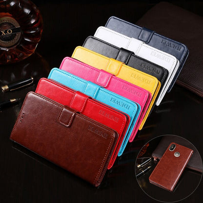 For Doogee X70 idewei  Crazy Horse Texture Horizontal Flip Leather Case with Holder & Card Slots & Wallet(Red) - More Brand by idewei | Online Shopping UK | buy2fix