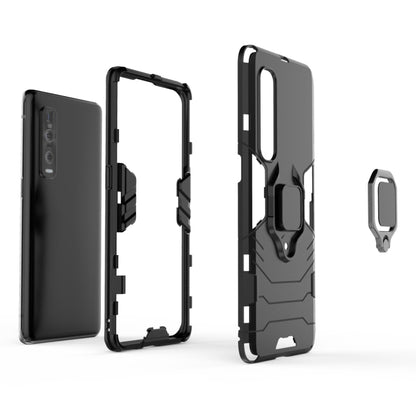For OPPO Find X2 Pro PC + TPU Shockproof Protective Case with Magnetic Ring Holder(Black) - OPPO Cases by buy2fix | Online Shopping UK | buy2fix