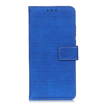 For OnePlus 11 5G Magnetic Crocodile Texture Leather Phone Case(Blue) - OnePlus Cases by buy2fix | Online Shopping UK | buy2fix