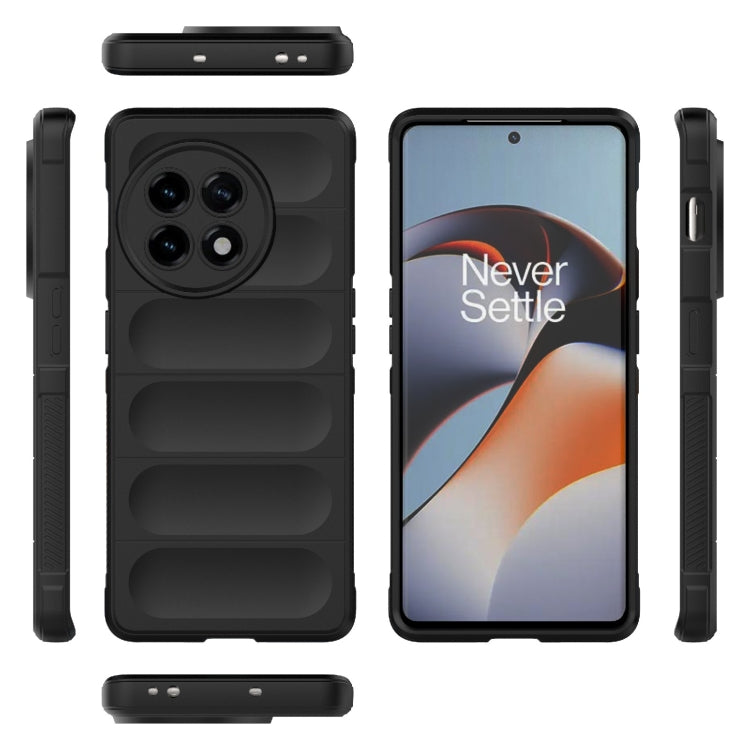 For OnePlus ACE 5G Magic Shield TPU + Flannel Phone Case(Black) - OnePlus Cases by buy2fix | Online Shopping UK | buy2fix