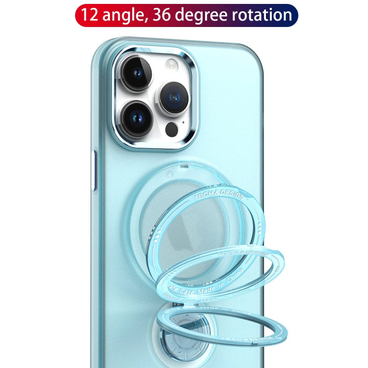 For iPhone 13 Pro Max 360 Degree Rotation Holder MagSafe Magnetic Phone Case(Purple) - iPhone 13 Pro Max Cases by buy2fix | Online Shopping UK | buy2fix