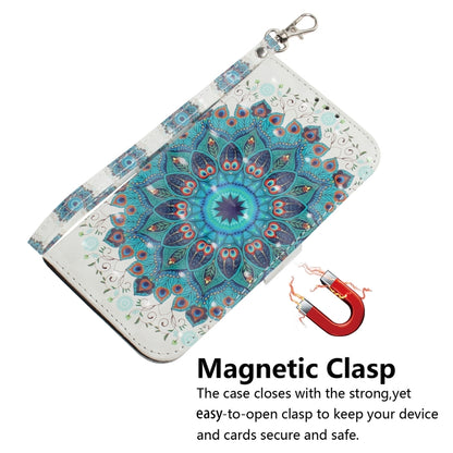 For OnePlus 11 3D Colored Horizontal Flip Leather Phone Case(Peacock Wreath) - OnePlus Cases by buy2fix | Online Shopping UK | buy2fix