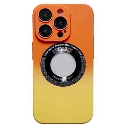 For iPhone 13 Pro Gradient Skin Feel MagSafe Magnetic Phone Case(Orange + Yellow) - iPhone 13 Pro Cases by buy2fix | Online Shopping UK | buy2fix