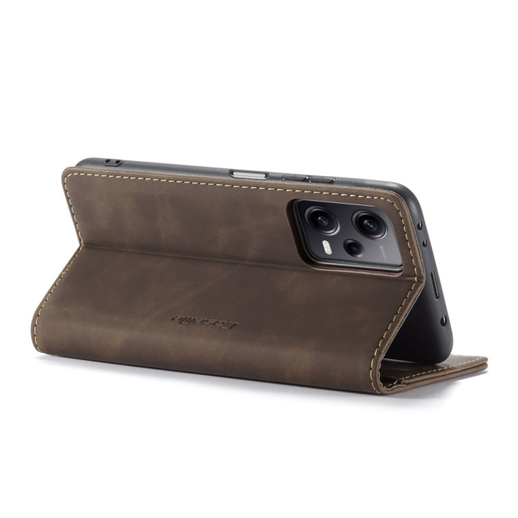 For Xiaomi Redmi Note 12 Pro 5G / Poco X5 Pro CaseMe 013 Multifunctional Horizontal Flip Leather Phone Case(Coffee) - Xiaomi Cases by CaseMe | Online Shopping UK | buy2fix