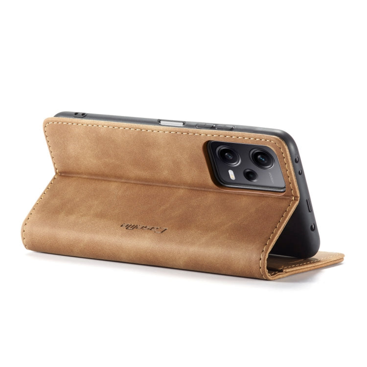 For Xiaomi Redmi Note 12 Pro+ 5G CaseMe 013 Multifunctional Horizontal Flip Leather Phone Case(Brown) - Xiaomi Cases by CaseMe | Online Shopping UK | buy2fix