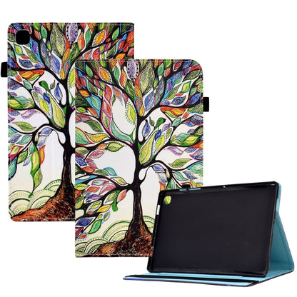 For Samsung Galaxy Tab S6 Lite P610 Colored Drawing Stitching Elastic Band Leather Smart Tablet Case(Life Tree) - Tab S6 Lite P610 / P615 by buy2fix | Online Shopping UK | buy2fix