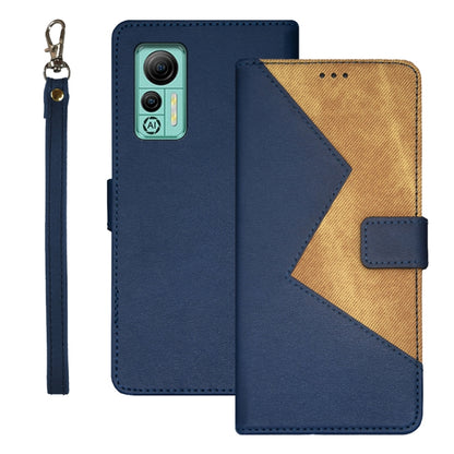 For Ulefone Note 14 idewei Two-color Splicing Leather Phone Case(Blue) - Ulefone Cases by idewei | Online Shopping UK | buy2fix