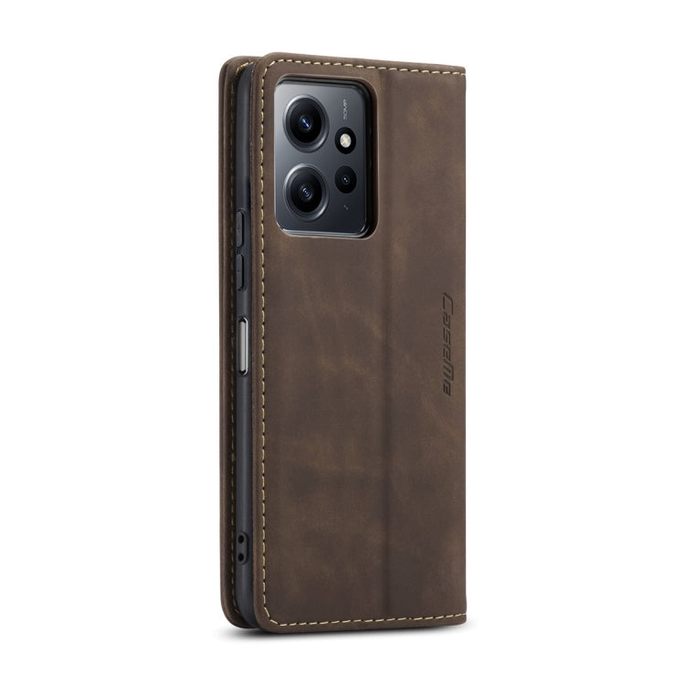 For Xiaomi Redmi Note 12 4G Global CaseMe 013 Multifunctional Horizontal Flip Leather Phone Case(Coffee) - Xiaomi Cases by CaseMe | Online Shopping UK | buy2fix