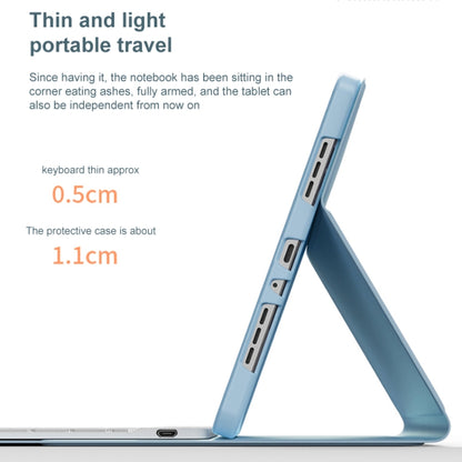 For Lenovo Tab M10 Plus 10.6 3rd Gen 2022 LX106 Square Keys Detachable Bluetooth Keyboard Leather Tablet Case(Purple) - Lenovo Keyboard by buy2fix | Online Shopping UK | buy2fix