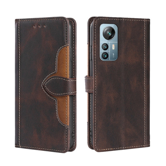 For Blackview A85 Skin Feel Magnetic Buckle Leather Phone Case(Brown) - More Brand by buy2fix | Online Shopping UK | buy2fix