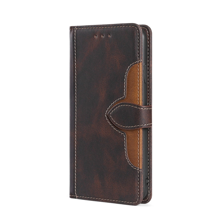 For Blackview A85 Skin Feel Magnetic Buckle Leather Phone Case(Brown) - More Brand by buy2fix | Online Shopping UK | buy2fix