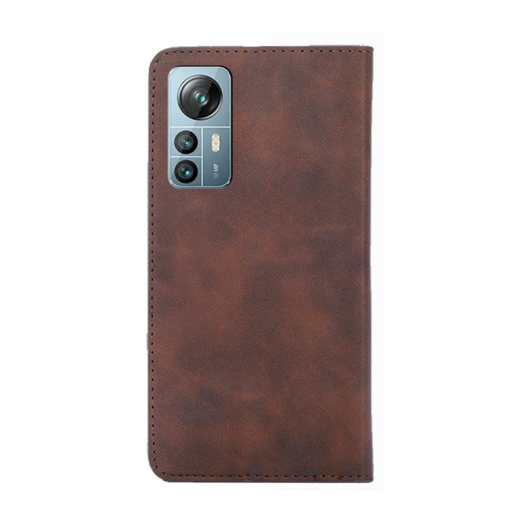 For Blackview A85 Skin Feel Magnetic Horizontal Flip Leather Phone Case(Dark Brown) - More Brand by buy2fix | Online Shopping UK | buy2fix