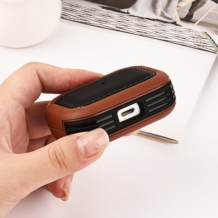 For AirPods 3 Leather Texture Earphone Protective Case(Black) - For AirPods 3 by buy2fix | Online Shopping UK | buy2fix