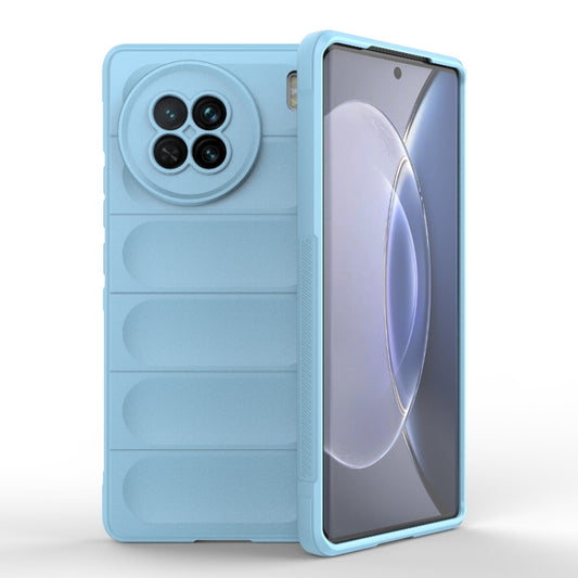 For vivo X90 5G Magic Shield TPU + Flannel Phone Case(Light Blue) - vivo Cases by buy2fix | Online Shopping UK | buy2fix