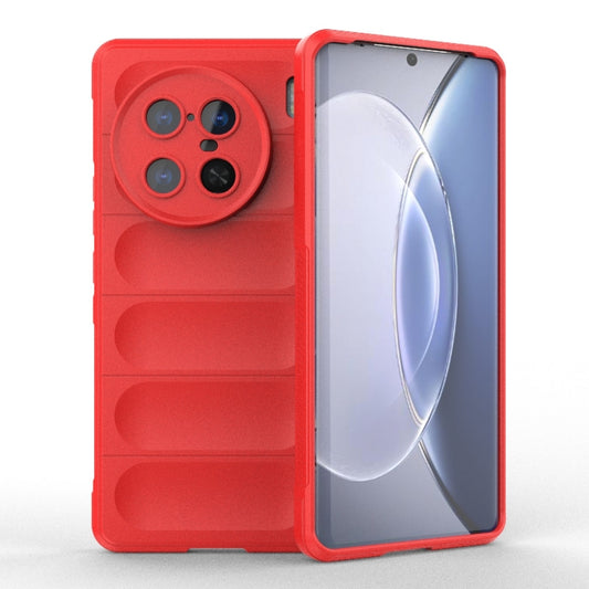 For vivo X90 Pro+ 5G Magic Shield TPU + Flannel Phone Case(Red) - vivo Cases by buy2fix | Online Shopping UK | buy2fix