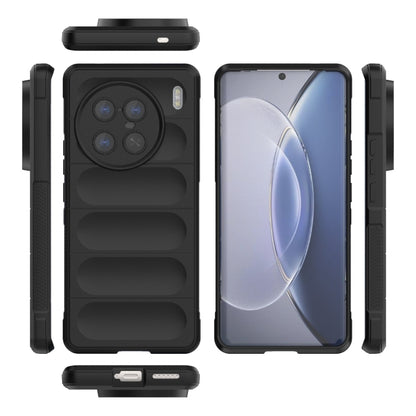 For vivo X90 Pro+ 5G Magic Shield TPU + Flannel Phone Case(Dark Blue) - vivo Cases by buy2fix | Online Shopping UK | buy2fix