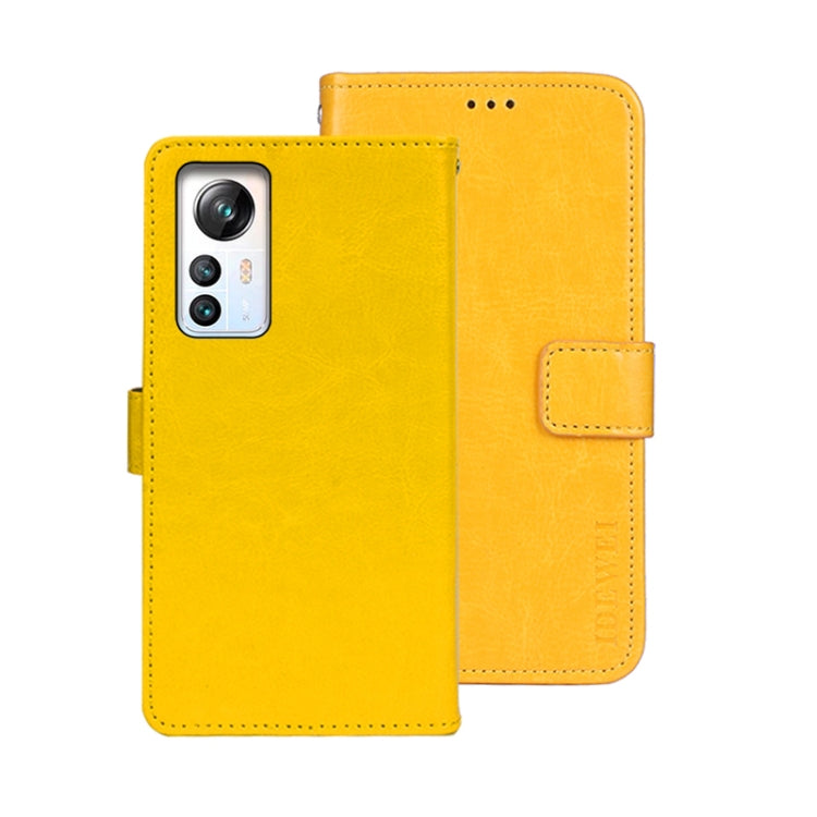 For Blackview A85 idewei Crazy Horse Texture Leather Phone Case with Holder(Yellow) - More Brand by idewei | Online Shopping UK | buy2fix