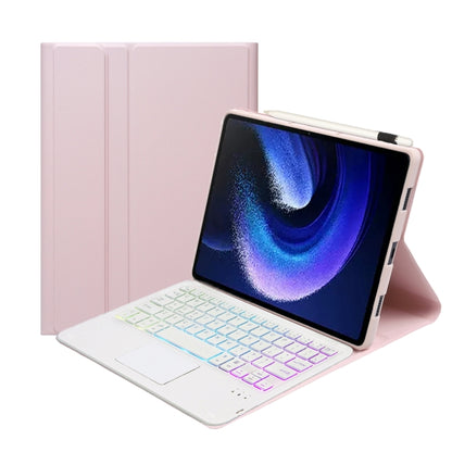 For Xiaomi Pad 6 / Pad 6 Pro A0N7-AS Lambskin Texture Ultra-thin Backlight Bluetooth Keyboard Leather Case with Touchpad(Pink) - Others Keyboard by buy2fix | Online Shopping UK | buy2fix