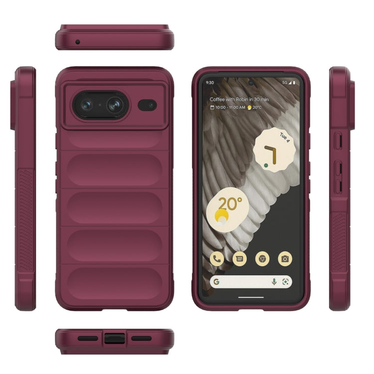 For Google Pixel 8 5G Magic Shield TPU + Flannel Phone Case(Dark Grey) - Google Cases by buy2fix | Online Shopping UK | buy2fix