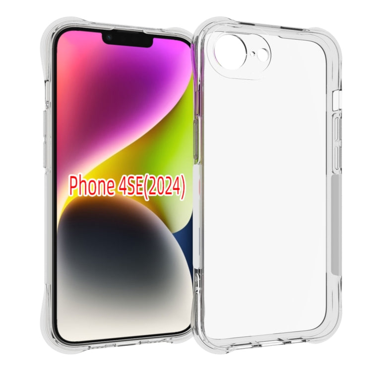 For iPhone SE 2024 Shockproof Non-slip Thickening TPU Phone Case(Transparent) - More iPhone Cases by buy2fix | Online Shopping UK | buy2fix