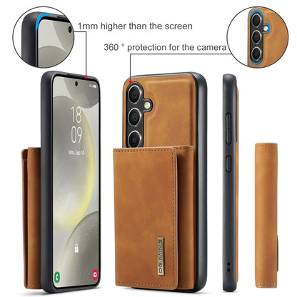 For Samsung Galaxy S24 5G DG.MING M1 Series 3-Fold Multi Card Wallet + Magnetic Phone Case(Brown) - Galaxy S24 5G Cases by DG.MING | Online Shopping UK | buy2fix