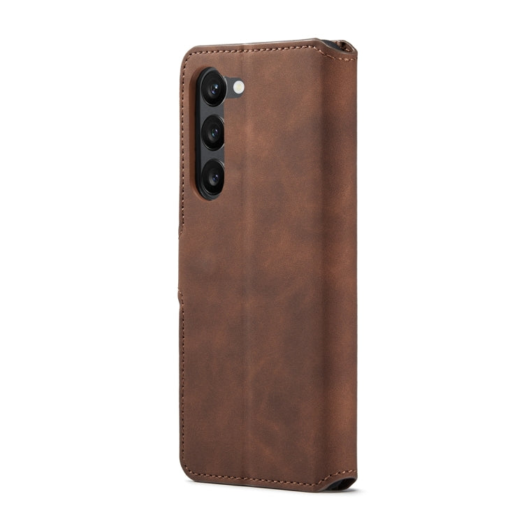 For Samsung Galaxy S23+ 5G DG.MING Retro Oil Edge Flip Leather Phone Case(Coffee) - Galaxy S23+ 5G Cases by DG.MING | Online Shopping UK | buy2fix