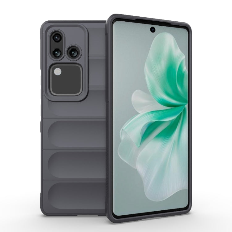 For vivo S18 5G Magic Shield TPU + Flannel Phone Case(Dark Grey) - S18 Cases by buy2fix | Online Shopping UK | buy2fix