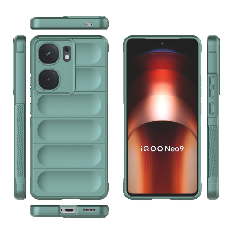 For vivo iQOO Neo9 Magic Shield TPU + Flannel Phone Case(Red) - iQOO Neo9 Cases by buy2fix | Online Shopping UK | buy2fix