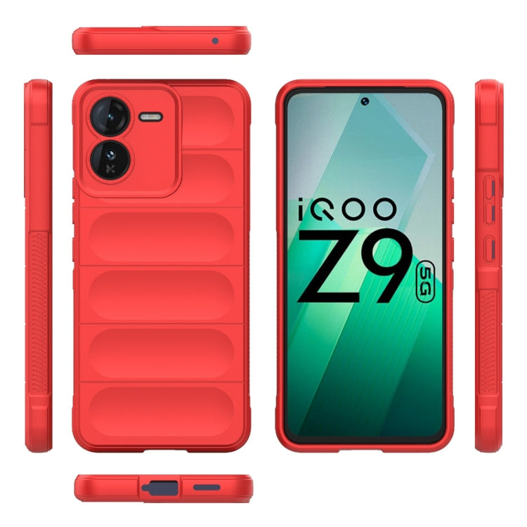 For vivo iQOO Z9 5G Magic Shield TPU + Flannel Phone Case(Red) - vivo Cases by buy2fix | Online Shopping UK | buy2fix