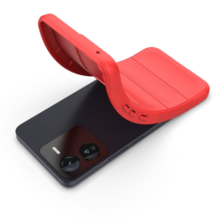 For vivo iQOO Z9 5G Magic Shield TPU + Flannel Phone Case(Grey) - vivo Cases by buy2fix | Online Shopping UK | buy2fix