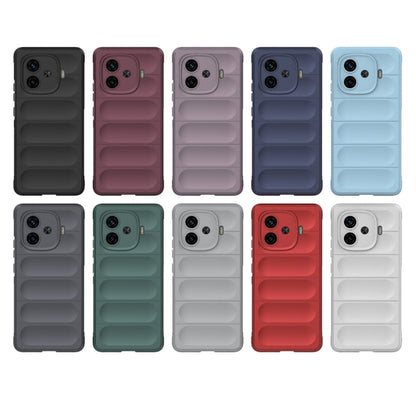 For vivo iQOO Z9 Turbo 5G Magic Shield TPU + Flannel Phone Case(Grey) - vivo Cases by buy2fix | Online Shopping UK | buy2fix